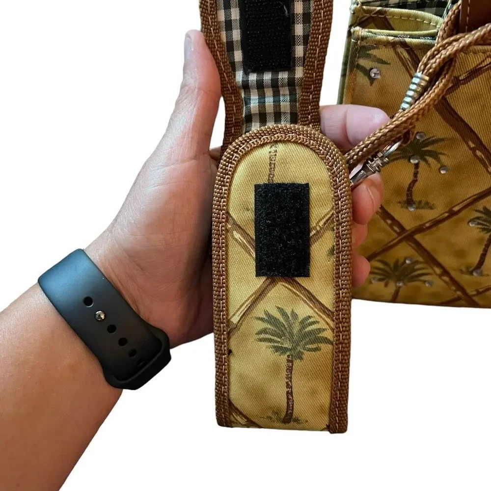 Palm‎ Tree Purse Handbag Tan Brown Green Embellishments Vacation Beach Cruise
